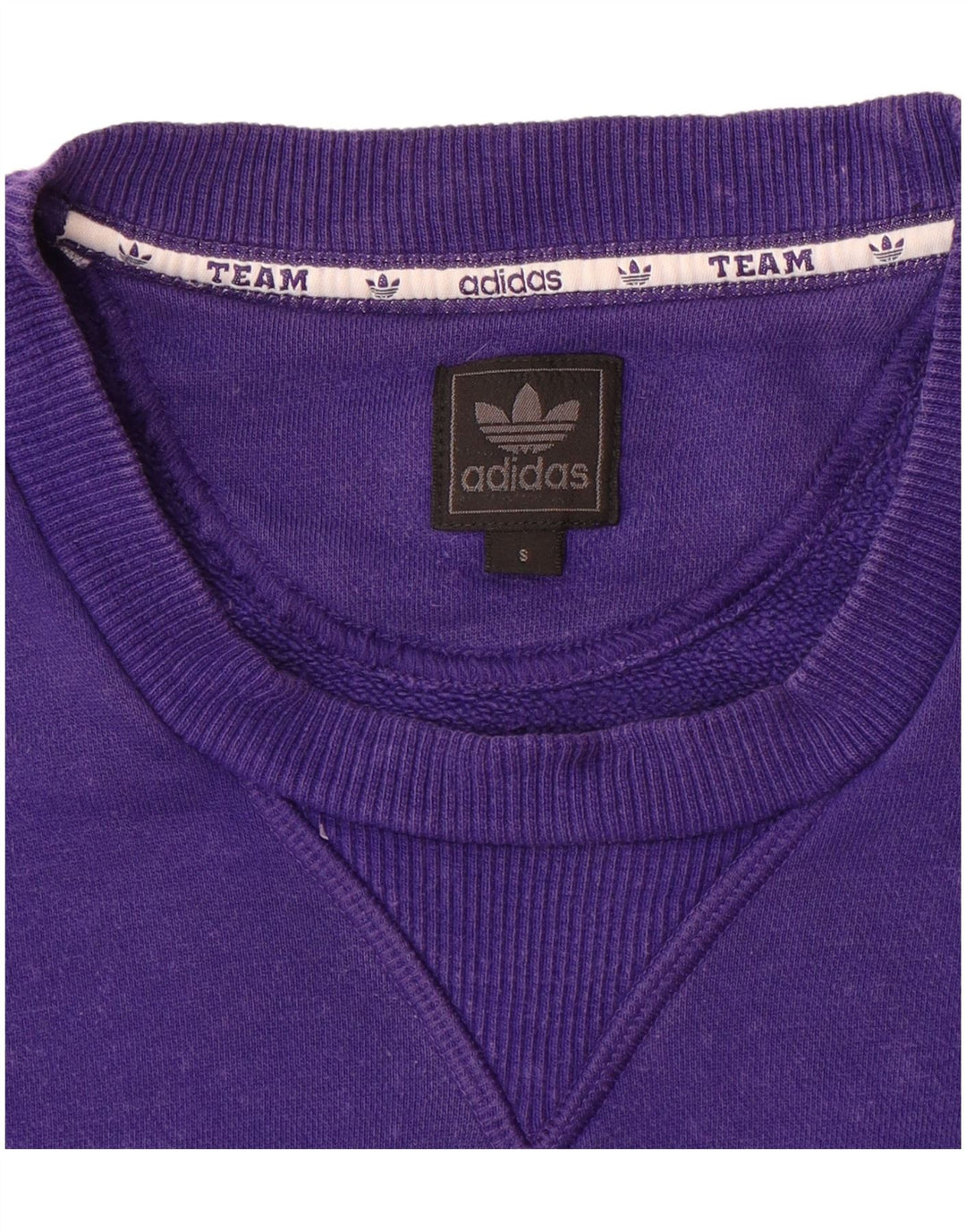ADIDAS Mens Graphic Sweatshirt Jumper Pequeno Roxo