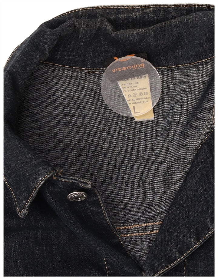 Jaqueta jeans masculina Vitamina UK 40 grande algodão azul marinho