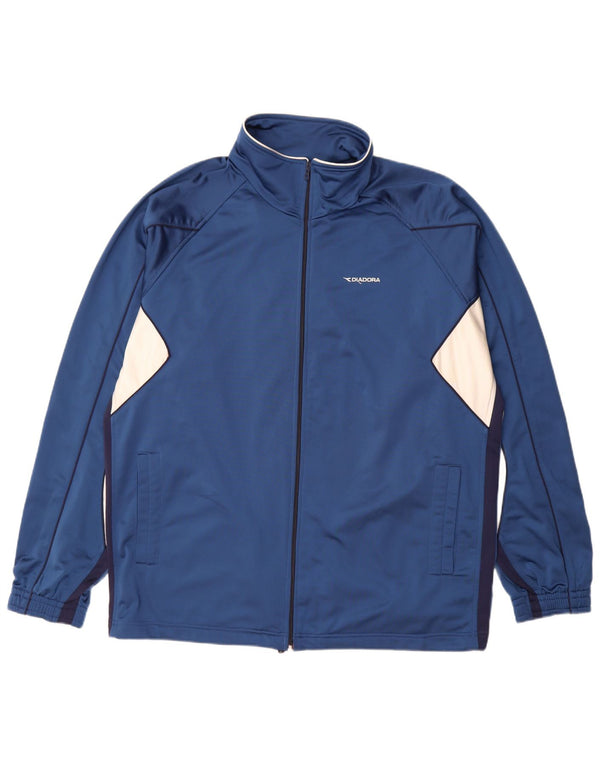 Diadora Mens Treino Top Jacket 2XL Azul Colourblock Poliéster