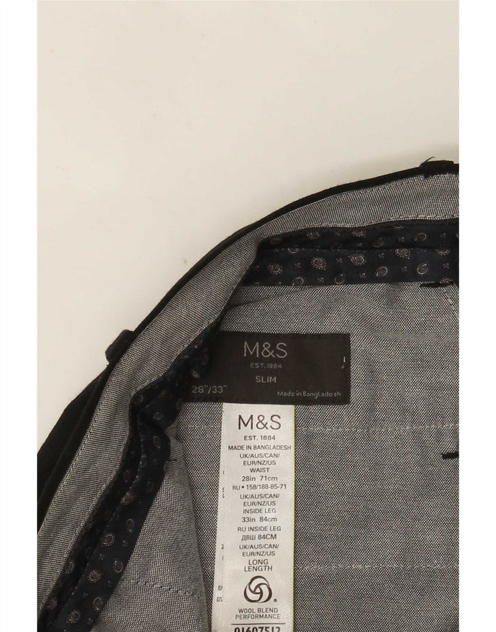 Calça feminina Marks & Spencer Performance Slim Suit W28 L33 preta