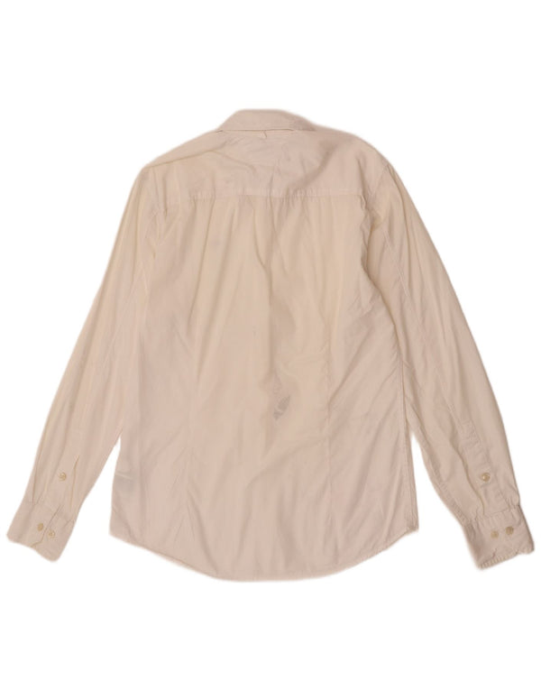 Camisa masculina Tommy Hilfiger Slim Fit pequena de algodão branco