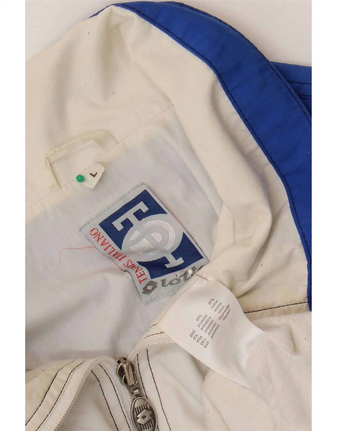 Lotto Mens Graphic Tracksuit Top Jacket Grande Azul Colorblock Poliéster