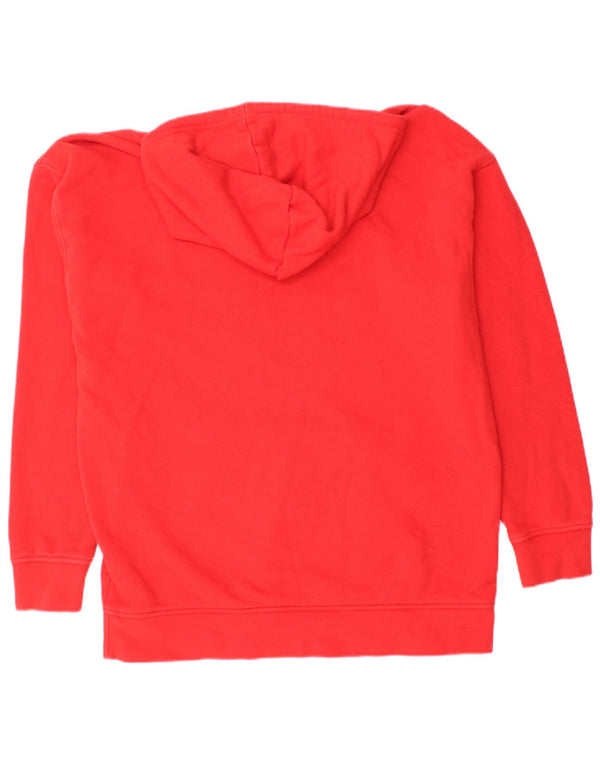 Jumper com capuz gráfico feminino Adidas UK 14 grande algodão vermelho