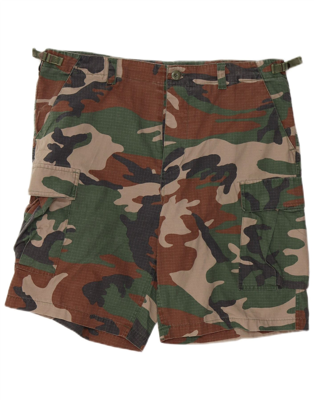 Shorts cargo masculino VINTAGE 2XL W42 algodão camuflado cáqui