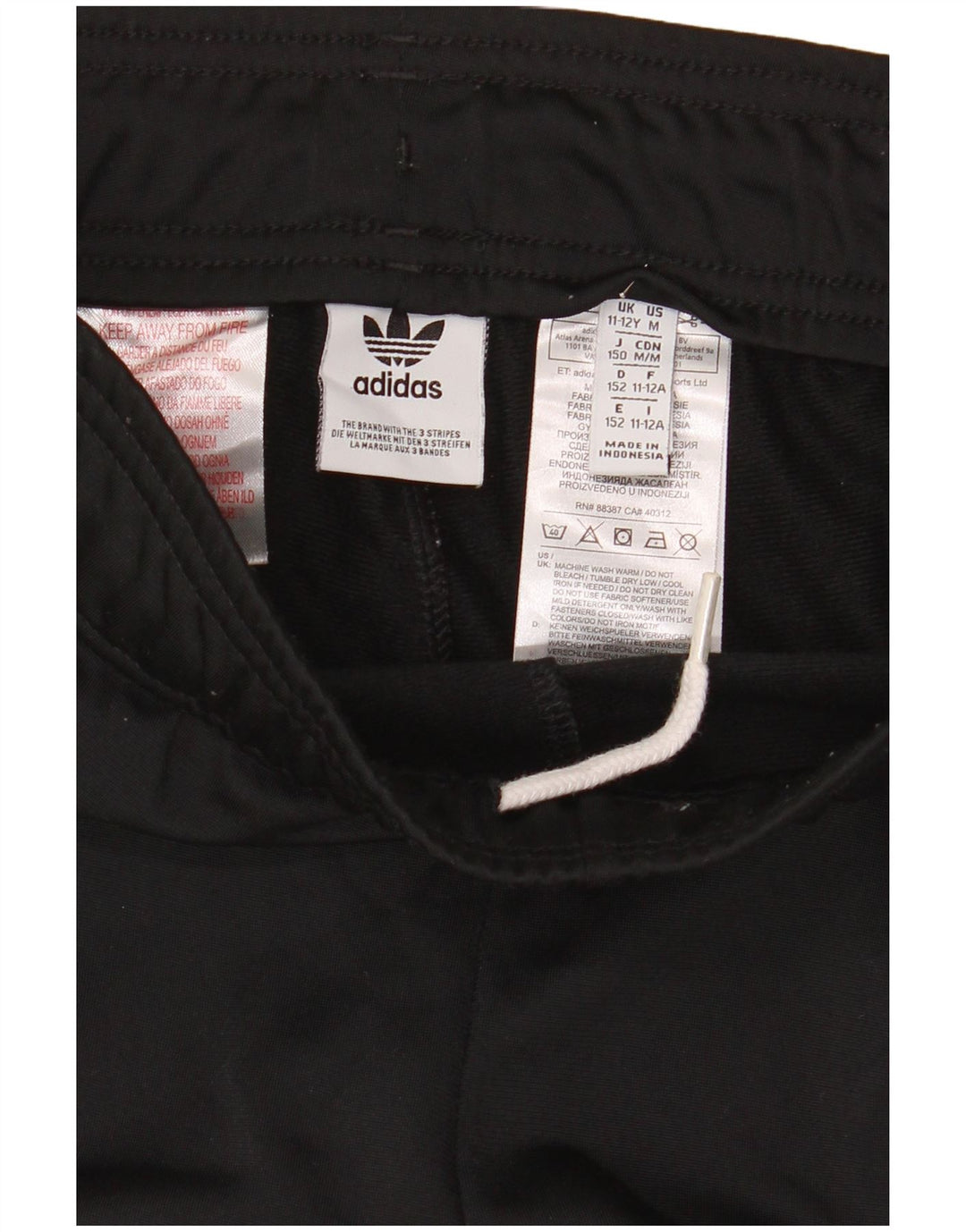 Adidas meninos calças de treino joggers 11-12 anos preto poliéster