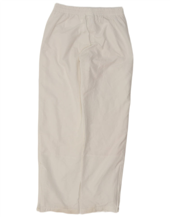 Calça de treino feminina Adidas UK 14 grande poliéster branco