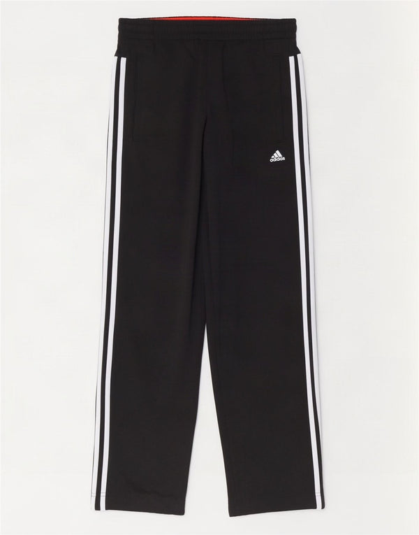 Calças de treino masculinas Adidas UK 36/38 poliéster preto pequeno