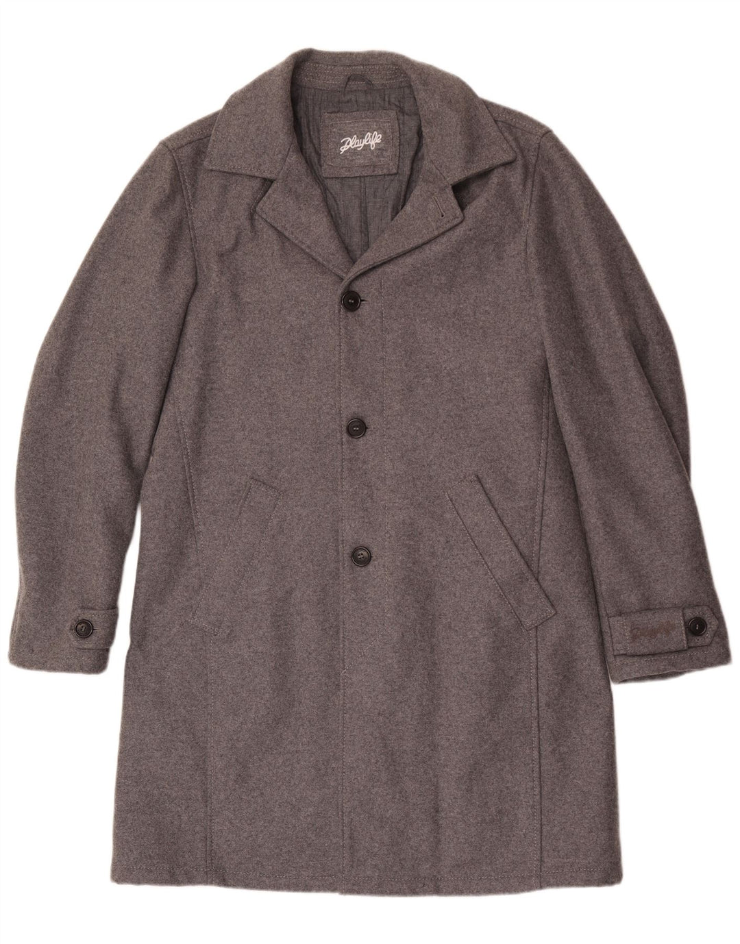Sobretudo masculino Playlife UK 40 grande cinza