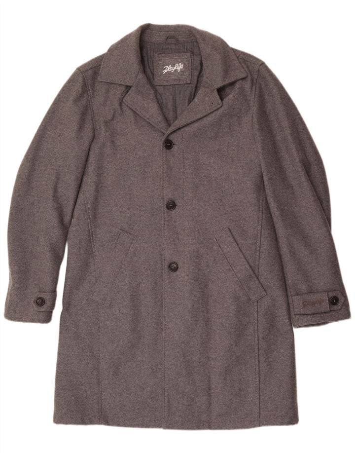 Sobretudo masculino Playlife UK 40 grande cinza