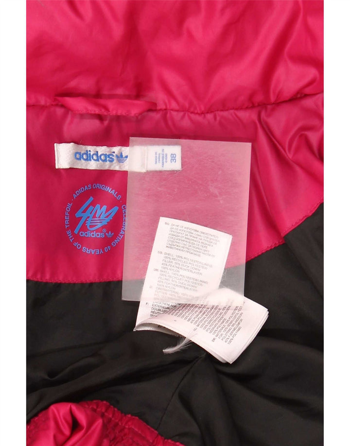 Jaqueta acolchoada com capuz feminina Adidas EU 38 poliéster rosa médio