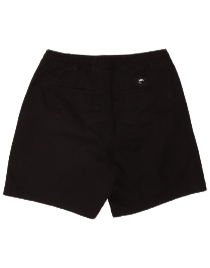 VANS Mens Relaxed Fit Chino Shorts Pequeno W28 Algodão Preto