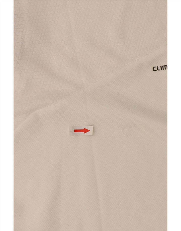 Adidas Mens Climalite Vest Top Grande Branco Colorblock Poliéster