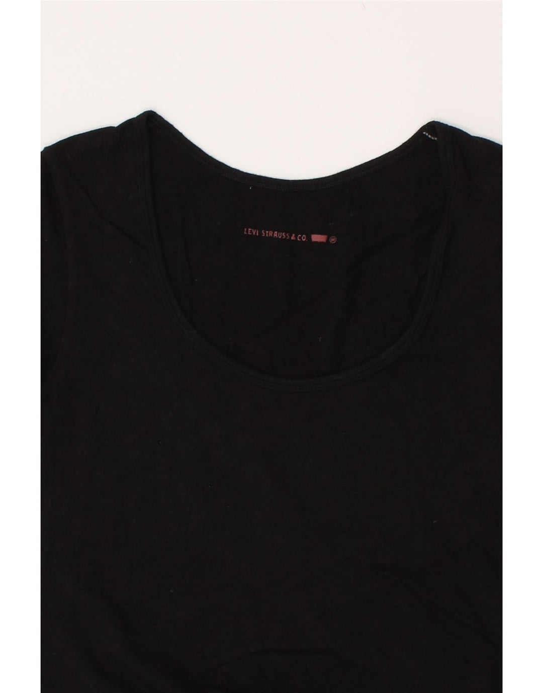 LEVI'S Womens T-Shirt Top UK 12 Medium Black Cotton | Vintage Levi's | Thrift | Second-Hand Levi's | Used Clothing | Messina Hembry 