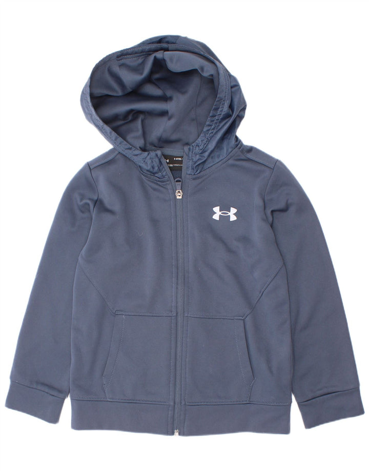 Suéter Under Armour Boys Zip Hoodie 5-6 anos azul marinho poliéster