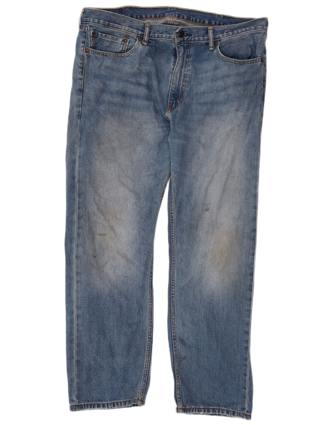 LEVI'S Masculino 505 Straight Jeans W40 L30 Azul Algodão