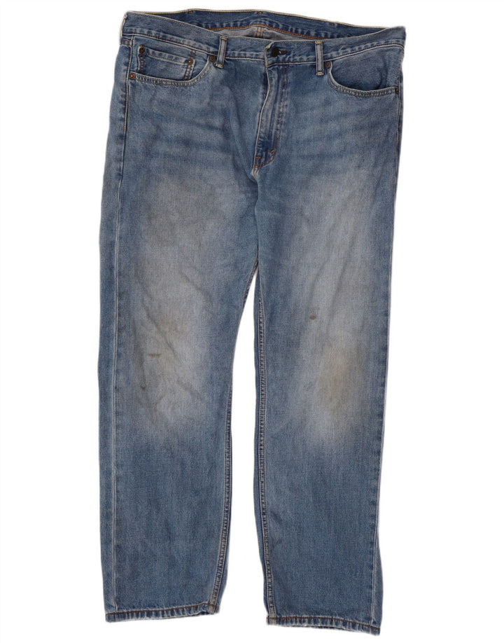 LEVI'S Masculino 505 Straight Jeans W40 L30 Azul Algodão