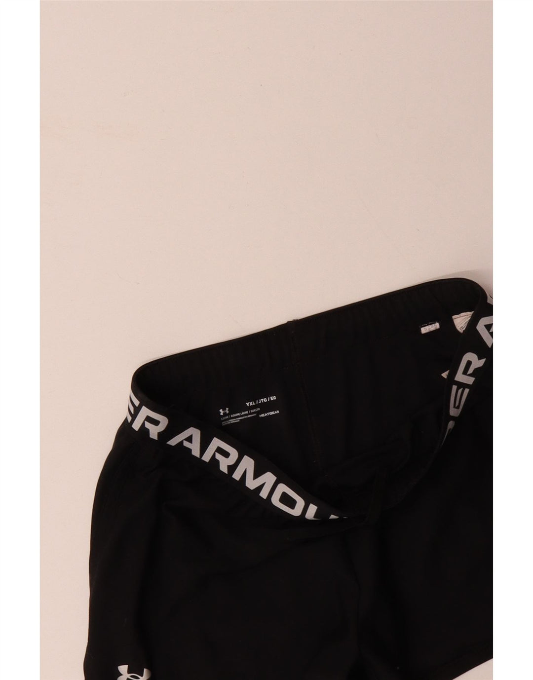 Shorts esportivos gráficos UNDER ARMOUR para meninas 13-14 anos XL preto poliéster