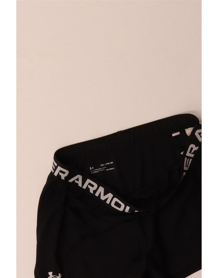 Shorts esportivos gráficos UNDER ARMOUR para meninas 13-14 anos XL preto poliéster