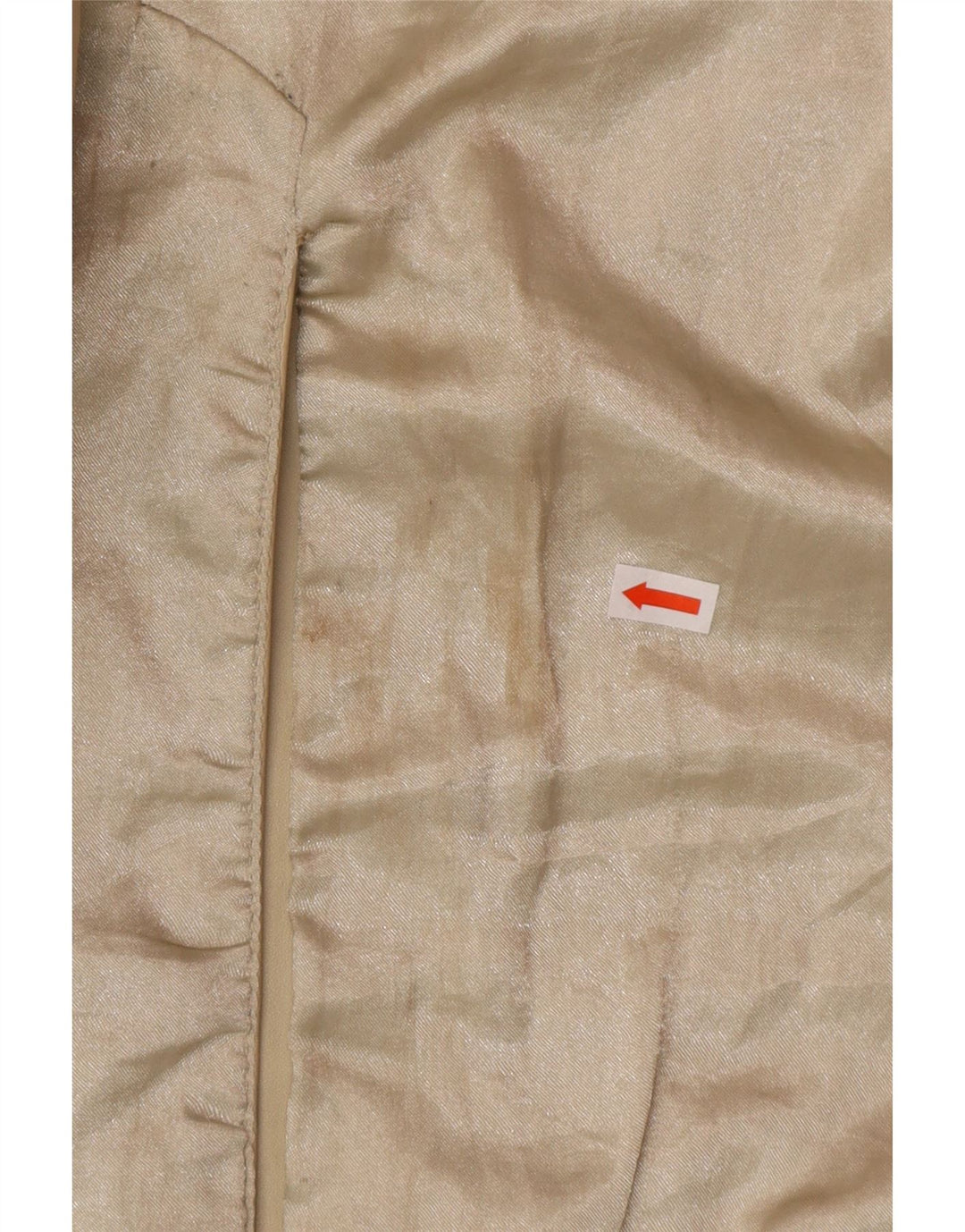 Casaco de couro feminino OLLY & CO Reino Unido 10 couro bege pequeno