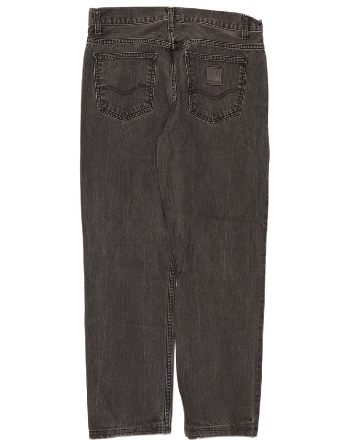 Carhartt Mens Straight Jeans W31 L28 Algodão Cinza
