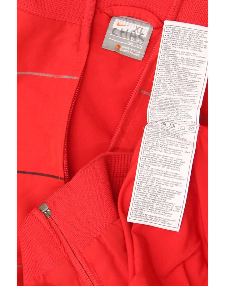 Jaqueta Nike Boys Graphic Tracksuit Top 13-14 Anos XL Listrado Vermelho Poliéster