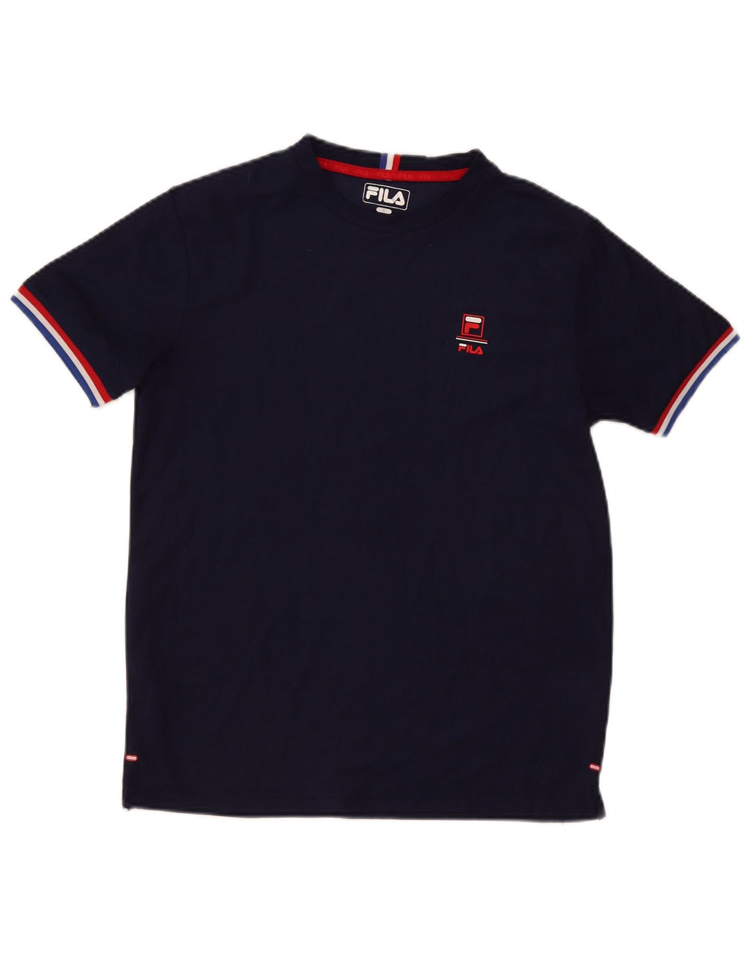 Camiseta masculina Fila Top pequeno poliéster azul marinho