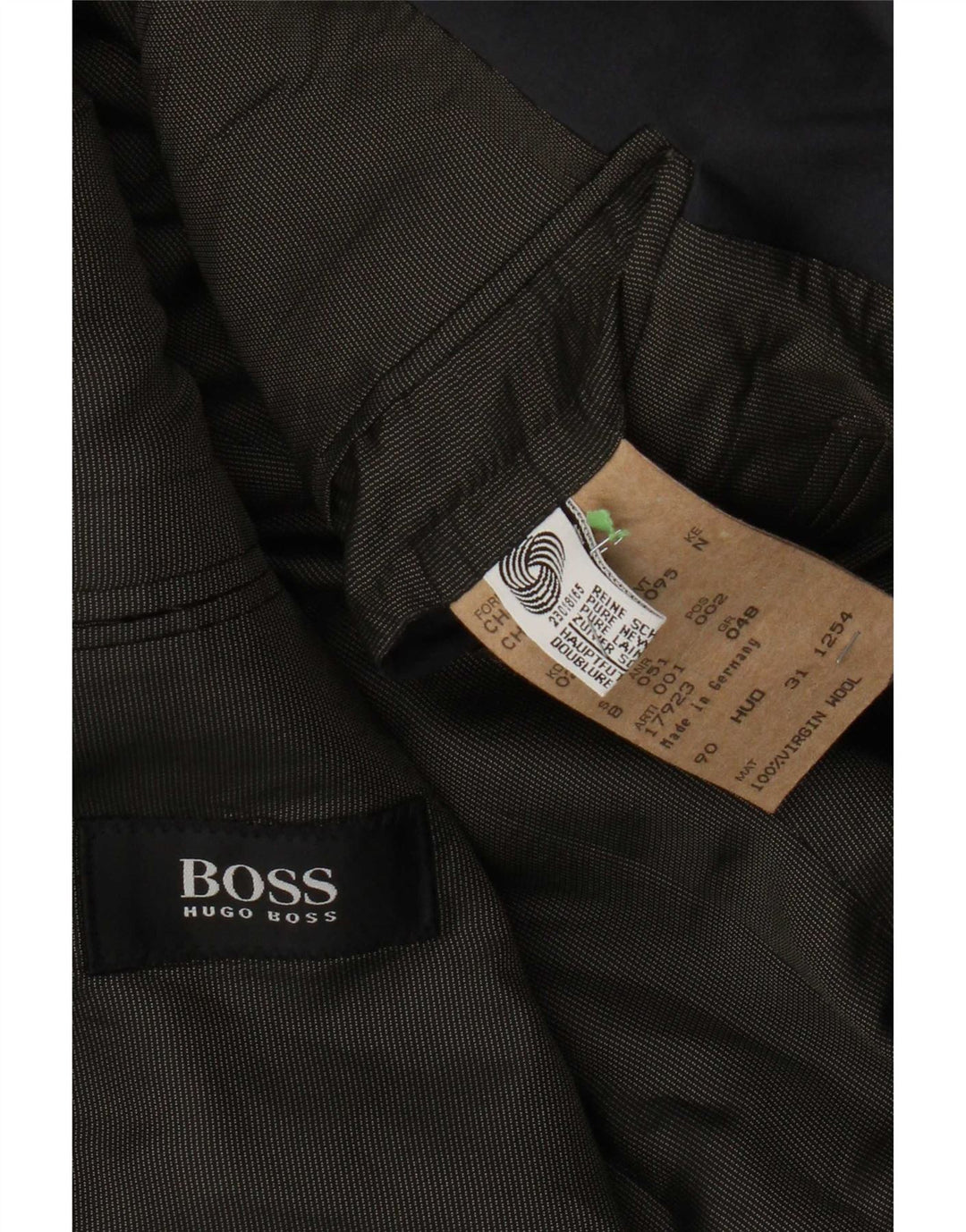 Jaqueta Blazer Masculina Hugo Boss com 3 Botões EU 48 Lã Virgem Azul Marinho Médio
