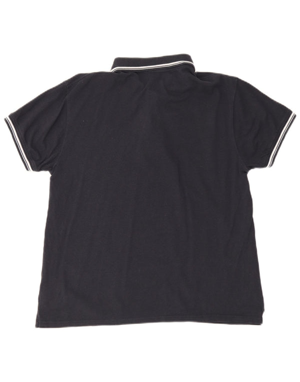 Camisa polo masculina Sergio Tacchini médio algodão azul marinho