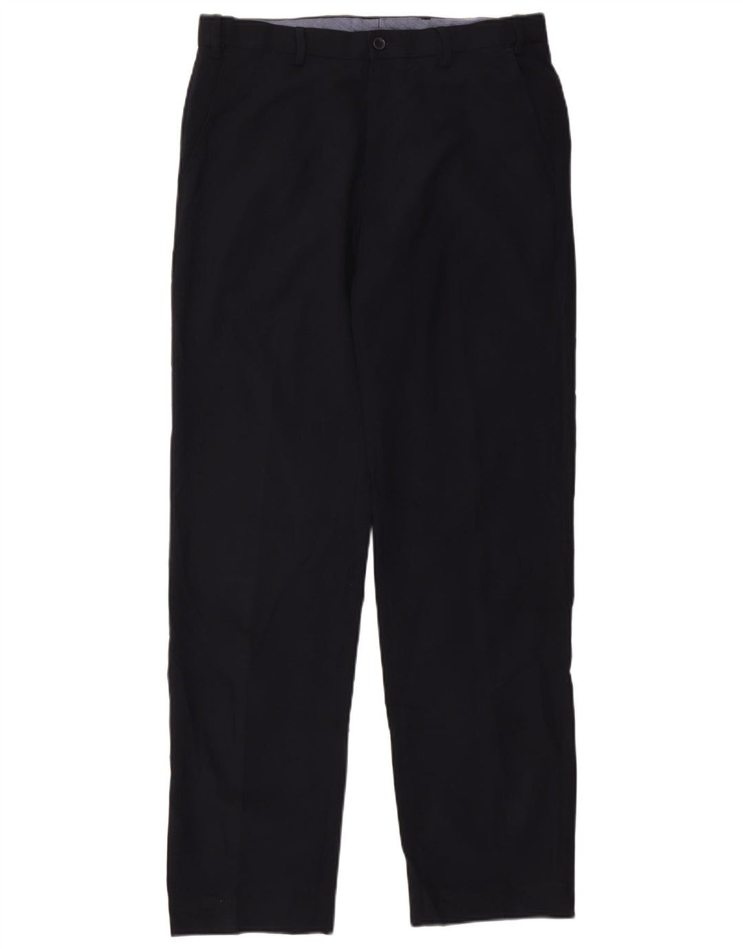 Calça masculina reta regular Marks & Spencer W34 L33 azul marinho