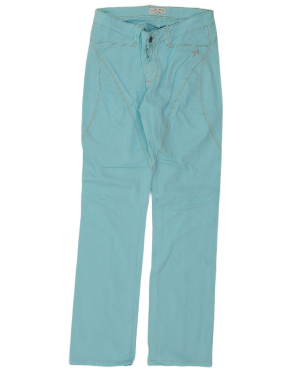 9.2 by Carlo Chionna Calça feminina reta casual W28 L30 turquesa