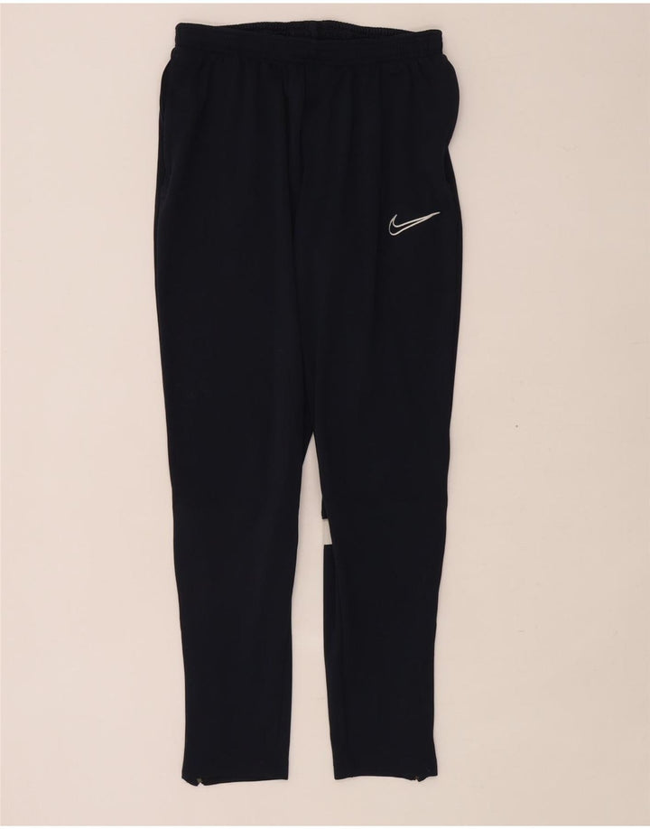 Calça de treino masculina Nike Dri Fit médio azul marinho colorblock poliéster