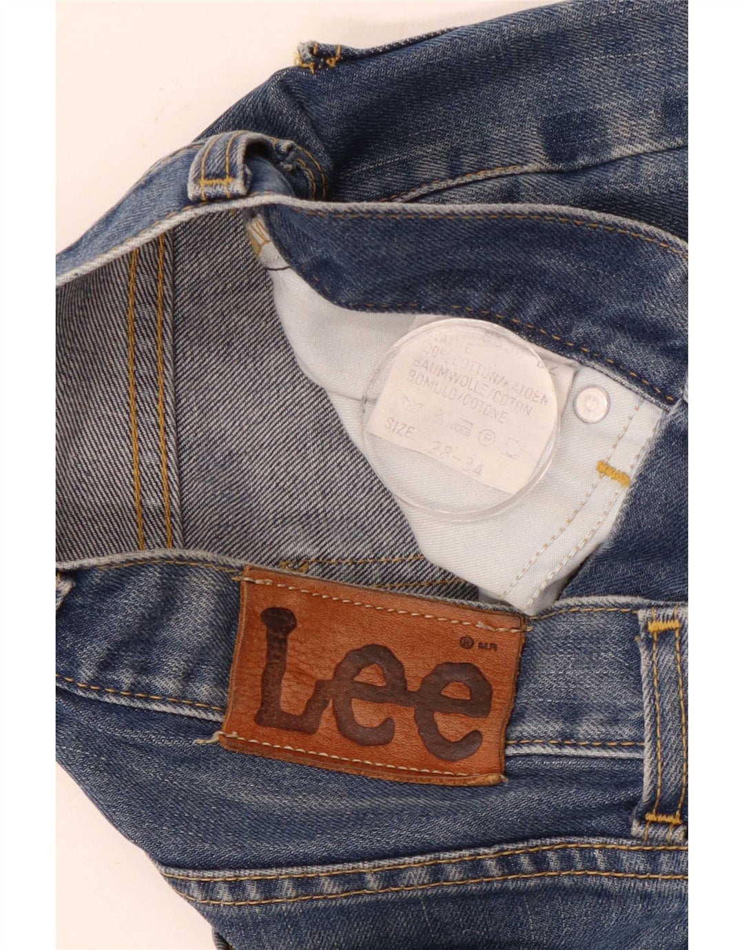 Lee Mens Slim Jeans W28 L34 Azul Algodão