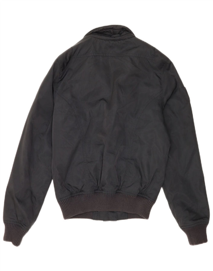Jaqueta bomber feminina BACI & ABBRACCI UK 10 pequena azul marinho poliéster