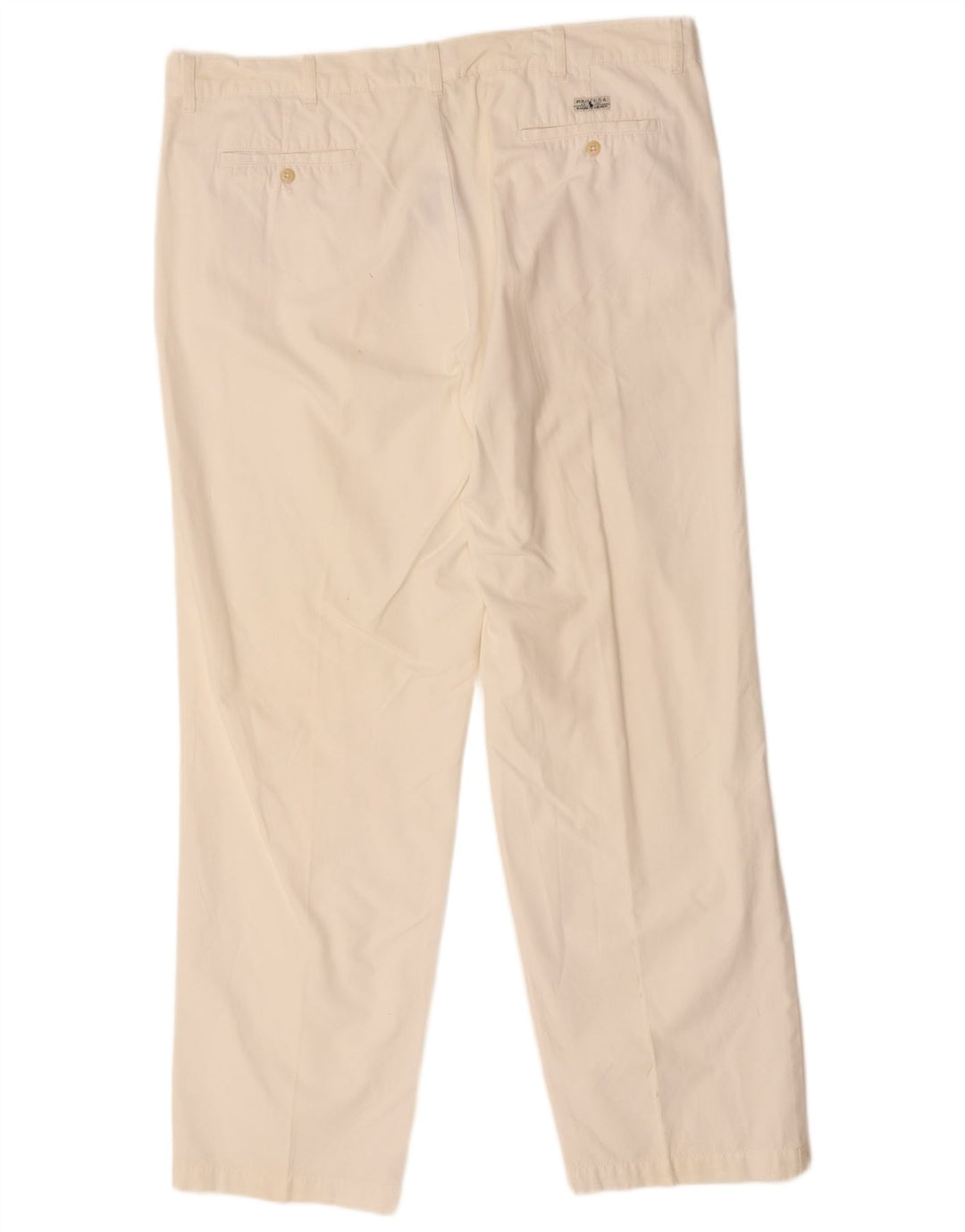 Calça chino reta masculina POLO RALPH LAUREN W42 L34 algodão branco