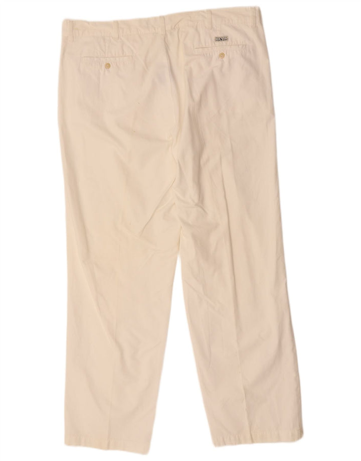 Calça chino reta masculina POLO RALPH LAUREN W42 L34 algodão branco