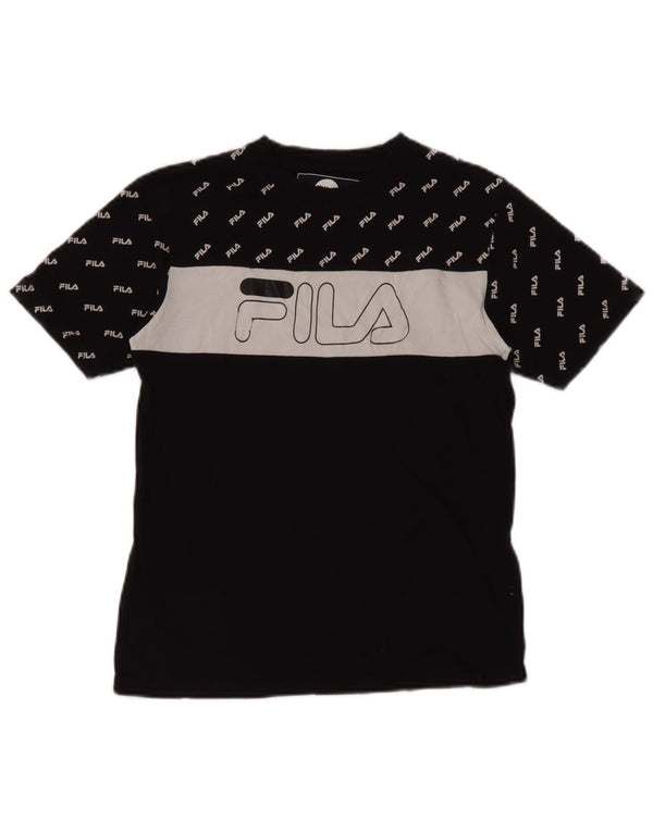 Camiseta Fila Boys Graphic 12-13 Anos Algodão Preto