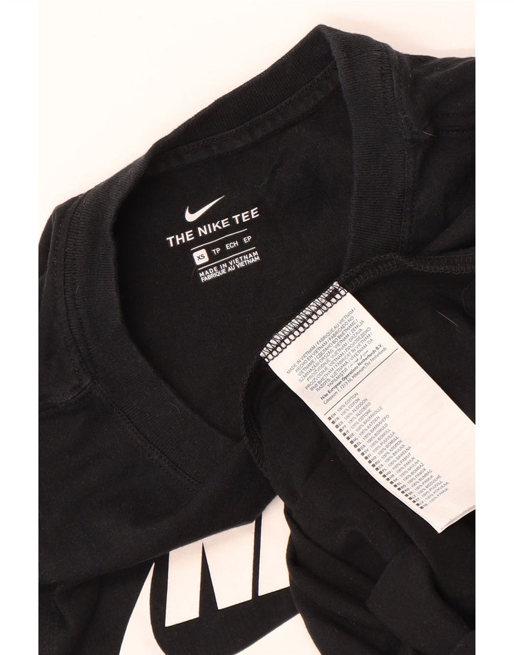 NIKE Mens Graphic Vest Top XS Algodão Preto