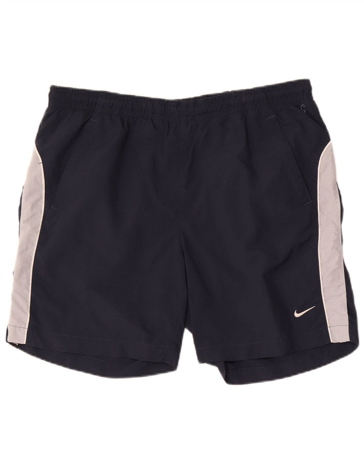 Shorts de natação masculino Nike grande azul marinho colorblock nylon
