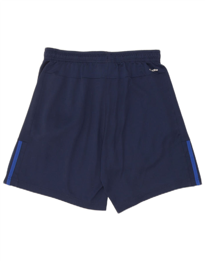 Shorts esportivos masculinos Adidas pequenos poliéster azul marinho