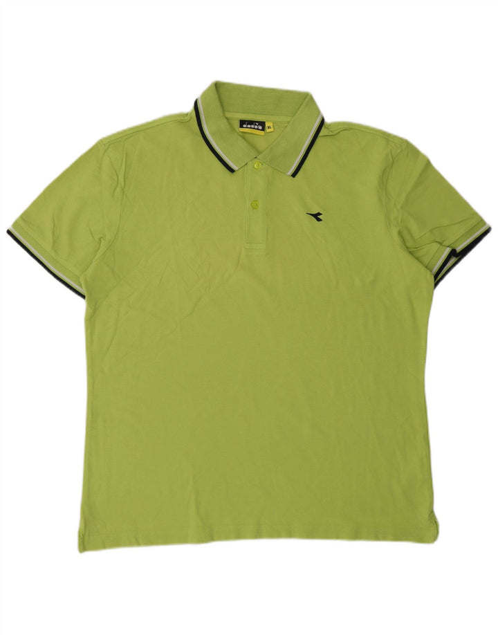 Camisa polo masculina DIADORA XL algodão verde