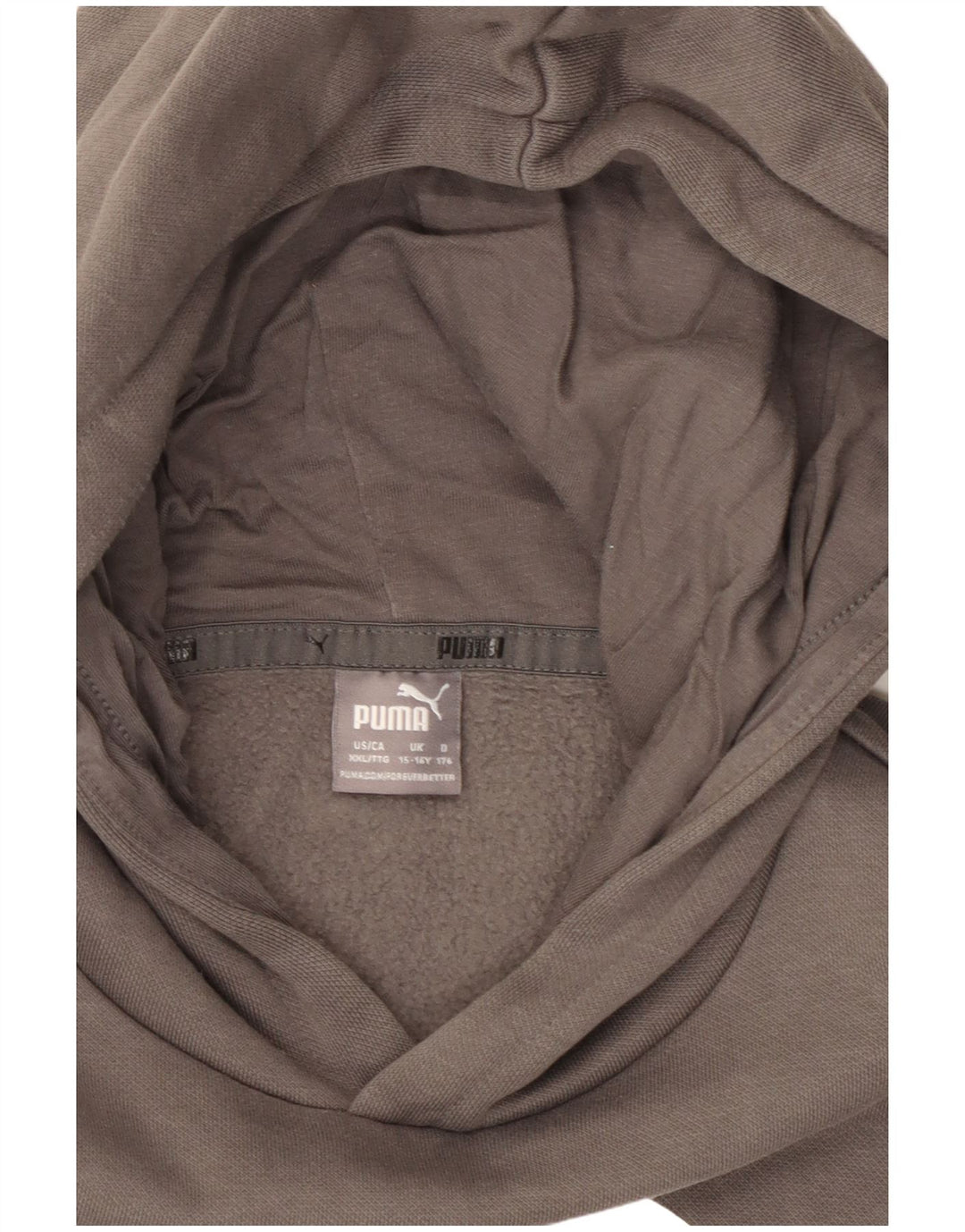 Jumper com capuz gráfico PUMA Boys 15-16 anos algodão cinza