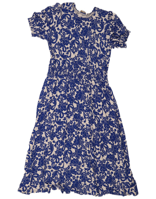 Vestido feminino Boden em camadas UK 18 XL azul paisley viscose