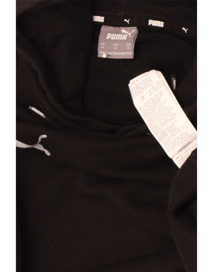 Puma Mens Hoodie Jumper Médio Algodão Preto