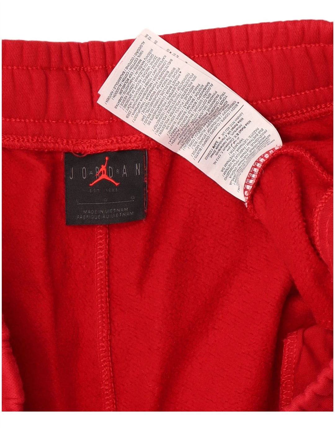 Jordan Mens Sport Shorts Grande Algodão Vermelho