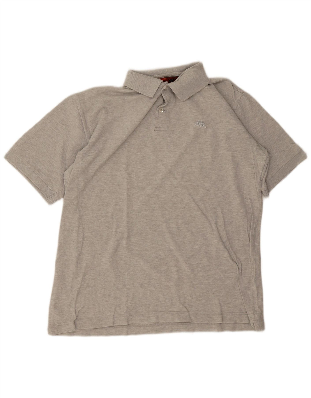 Camisa polo masculina Kappa grande algodão manchado cinza