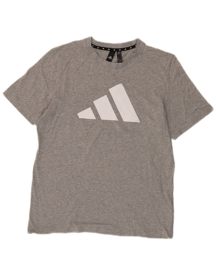 Camiseta Adidas Masculina Graphic Top Cinza Médio Algodão