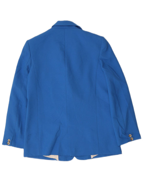 Jaqueta blazer oversized Zara feminina com 2 botões UK 6 XS azul