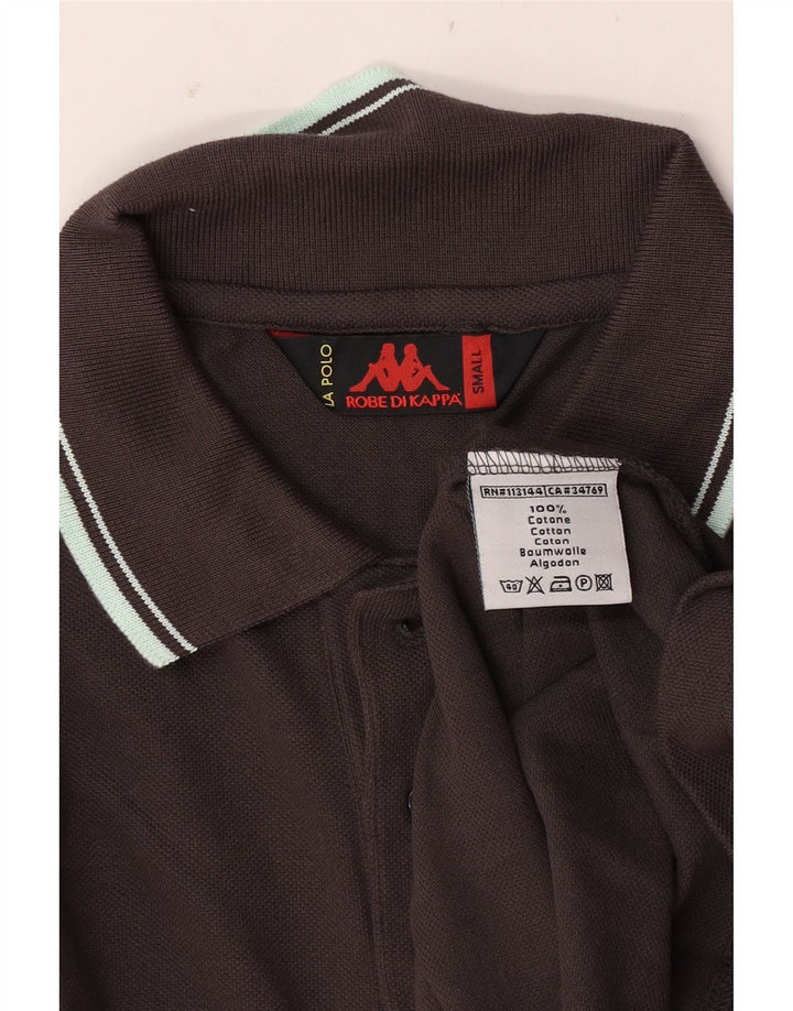 Camisa polo masculina Kappa pequena algodão marrom