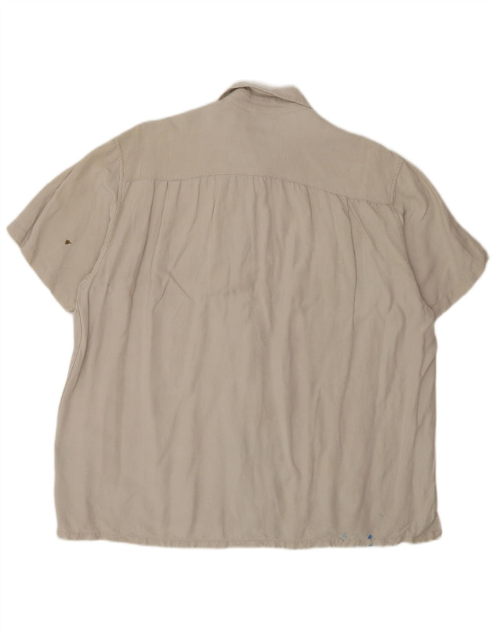 Camisa masculina de manga curta Nautica grande linho cinza