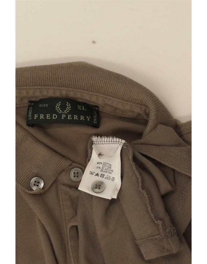 Camisa polo masculina Fred Perry XL cinza algodão